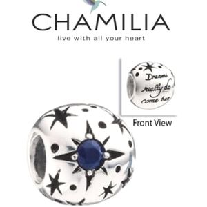 Disney Chamilia "Dreams Really Do Come True" Sterling Silver & Swarovski Charm.